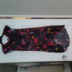 Floral Crop Top and Midi Skirt Set